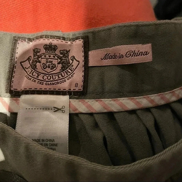 Juicy Couture Skirt  Olive Green Size 8 - Picture 3 of 5